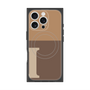 プレミアムスクエアケース with MagSafe［ オリジナル - initial two tone - I brown ］