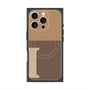 プレミアムスクエアケース with MagSafe［ オリジナル - initial two tone - I brown ］
