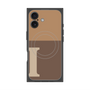 プレミアムスクエアケース with MagSafe［ オリジナル - initial two tone - I brown ］