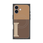 プレミアムスクエアケース with MagSafe［ オリジナル - initial two tone - I brown ］