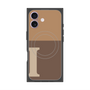 プレミアムスクエアケース with MagSafe［ オリジナル - initial two tone - I brown ］