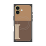プレミアムスクエアケース with MagSafe［ オリジナル - initial two tone - I brown ］