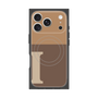 プレミアムスクエアケース with MagSafe［ オリジナル - initial two tone - I brown ］