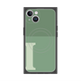 プレミアムスクエアケース with MagSafe［ オリジナル - initial two tone - I green ］