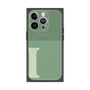 プレミアムスクエアケース with MagSafe［ オリジナル - initial two tone - I green ］