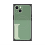 プレミアムスクエアケース with MagSafe［ オリジナル - initial two tone - I green ］