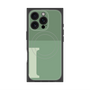 プレミアムスクエアケース with MagSafe［ オリジナル - initial two tone - I green ］