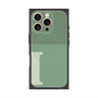 プレミアムスクエアケース with MagSafe［ オリジナル - initial two tone - I green ］