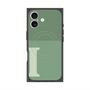 プレミアムスクエアケース with MagSafe［ オリジナル - initial two tone - I green ］