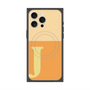 プレミアムスクエアケース with MagSafe［ オリジナル - initial two tone - J orange ］