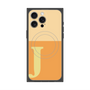プレミアムスクエアケース with MagSafe［ オリジナル - initial two tone - J orange ］