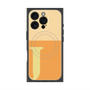 プレミアムスクエアケース with MagSafe［ オリジナル - initial two tone - J orange ］