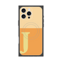 プレミアムスクエアケース with MagSafe［ オリジナル - initial two tone - J orange ］