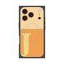 プレミアムスクエアケース with MagSafe［ オリジナル - initial two tone - J orange ］