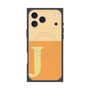 プレミアムスクエアケース with MagSafe［ オリジナル - initial two tone - J orange ］