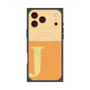 プレミアムスクエアケース with MagSafe［ オリジナル - initial two tone - J orange ］