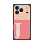 プレミアムスクエアケース with MagSafe［ オリジナル - initial two tone - J pink ］