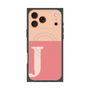 プレミアムスクエアケース with MagSafe［ オリジナル - initial two tone - J pink ］