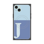 プレミアムスクエアケース with MagSafe［ オリジナル - initial two tone - J blue ］