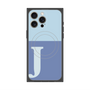 プレミアムスクエアケース with MagSafe［ オリジナル - initial two tone - J blue ］