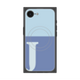 プレミアムスクエアケース with MagSafe［ オリジナル - initial two tone - J blue ］
