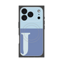 プレミアムスクエアケース with MagSafe［ オリジナル - initial two tone - J blue ］