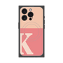 プレミアムスクエアケース with MagSafe［ オリジナル - initial two tone - K pink ］