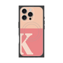 プレミアムスクエアケース with MagSafe［ オリジナル - initial two tone - K pink ］