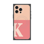 プレミアムスクエアケース with MagSafe［ オリジナル - initial two tone - K pink ］