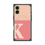 プレミアムスクエアケース with MagSafe［ オリジナル - initial two tone - K pink ］