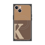 プレミアムスクエアケース with MagSafe［ オリジナル - initial two tone - K brown ］