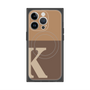 プレミアムスクエアケース with MagSafe［ オリジナル - initial two tone - K brown ］