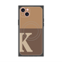 プレミアムスクエアケース with MagSafe［ オリジナル - initial two tone - K brown ］