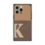 プレミアムスクエアケース with MagSafe［ オリジナル - initial two tone - K brown ］
