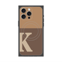 プレミアムスクエアケース with MagSafe［ オリジナル - initial two tone - K brown ］