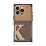 プレミアムスクエアケース with MagSafe［ オリジナル - initial two tone - K brown ］