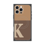 プレミアムスクエアケース with MagSafe［ オリジナル - initial two tone - K brown ］