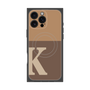 プレミアムスクエアケース with MagSafe［ オリジナル - initial two tone - K brown ］
