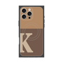 プレミアムスクエアケース with MagSafe［ オリジナル - initial two tone - K brown ］