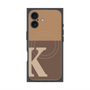 プレミアムスクエアケース with MagSafe［ オリジナル - initial two tone - K brown ］