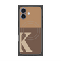 プレミアムスクエアケース with MagSafe［ オリジナル - initial two tone - K brown ］