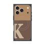 プレミアムスクエアケース with MagSafe［ オリジナル - initial two tone - K brown ］