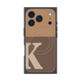 プレミアムスクエアケース with MagSafe［ オリジナル - initial two tone - K brown ］