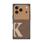 プレミアムスクエアケース with MagSafe［ オリジナル - initial two tone - K brown ］