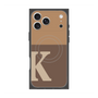 プレミアムスクエアケース with MagSafe［ オリジナル - initial two tone - K brown ］