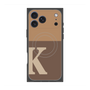 プレミアムスクエアケース with MagSafe［ オリジナル - initial two tone - K brown ］