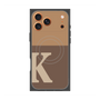 プレミアムスクエアケース with MagSafe［ オリジナル - initial two tone - K brown ］