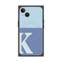 プレミアムスクエアケース with MagSafe［ オリジナル - initial two tone - K blue ］