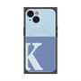 プレミアムスクエアケース with MagSafe［ オリジナル - initial two tone - K blue ］