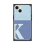 プレミアムスクエアケース with MagSafe［ オリジナル - initial two tone - K blue ］